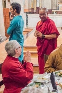 A blessing in passing between Geshe Loden and Dr. Guibord