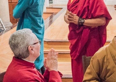 A blessing in passing between Geshe Loden and Dr. Guibord