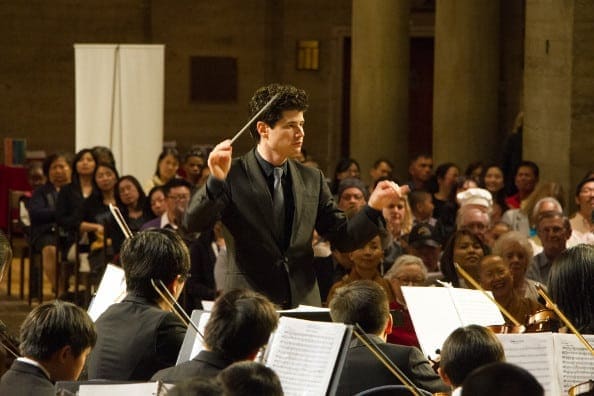 Youth Symphony Orchestra conductor Jorge Luis Uzgategui