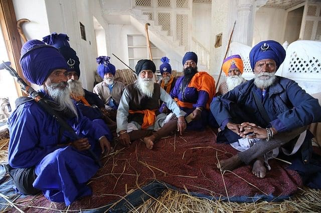 The Sikh festival Hola Mohalla showcases believers' martial skills in mock battles.
