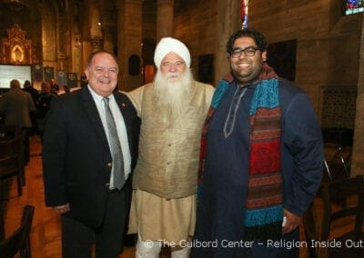 Canon Robert Williams (Episcopal Diocese of Los Angeles) with friends and colleagues Nirijan Singh Khalsa and Tahil Sharma