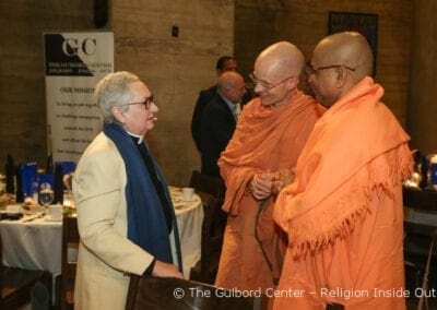 Rev. Dr. Guibord in conversation with swamis Mahayoganada and Tadananda from the Vedanta Society